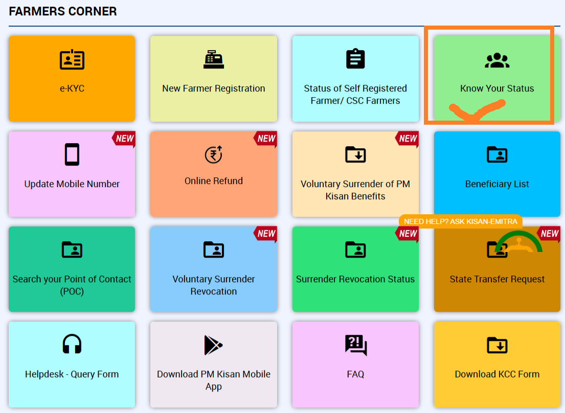 PM-Kisan Samman Nidhi Yojana Status